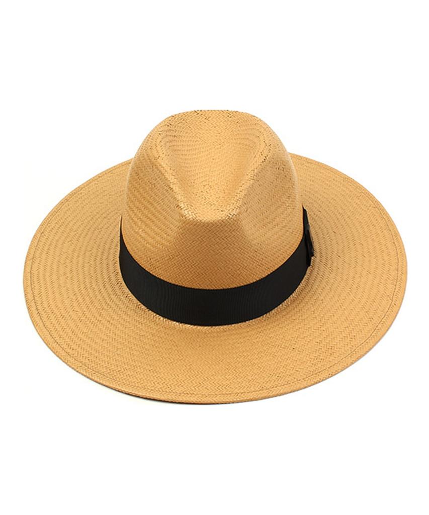 Yunibeosyeolkemiseuteuli Beige Long Summer Fedora Panama Hat