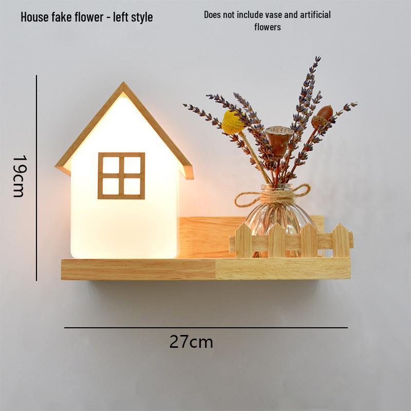 Japanese Solid Wood Nordic Wall Lamp for Bedroom, Living Room, Study, and Balcony