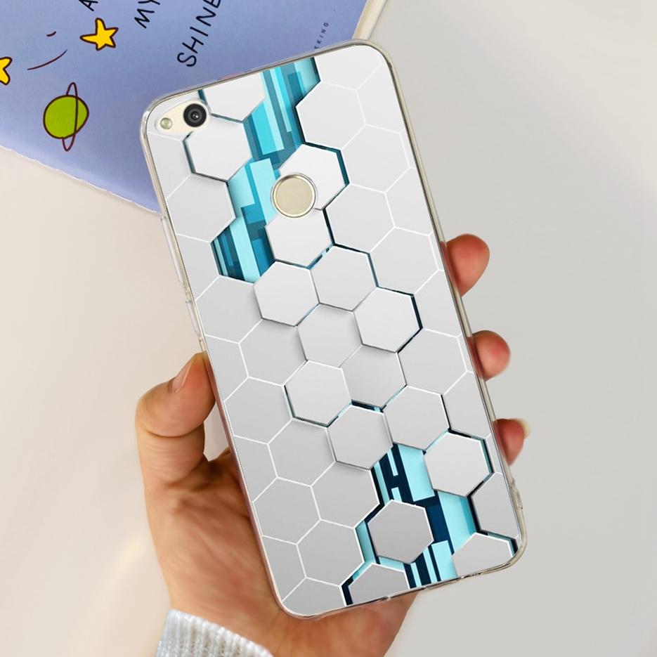 For Huawei P8 Lite 2017 Case Honor 8 Lite Luxury Painted Cover Clear Silicone Soft TPU Phone Case For Huawei GR3 2017 Back Cover