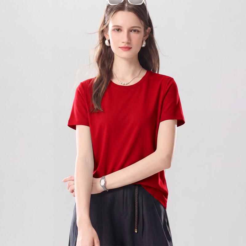 Snowforte Women s Silk Blend Round Neck Knit T-Shirt L