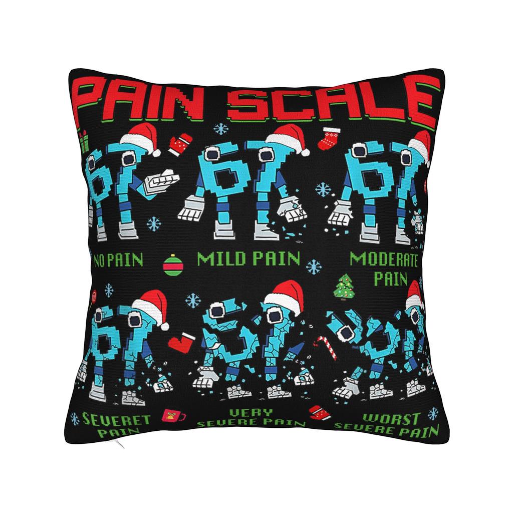 Funny 67 Six Seven Italian Brainrot 6 7 Meme Pillow Case  Design Pillow Cover Retro Trendy Pillowcases For Living Room Sofa