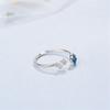 Latest Fine Attractive Fresh Blue Star Stelring Color Jewelry Personality Sweet Minimalist Minimalist Crystalline Opening Rings R129Fashion