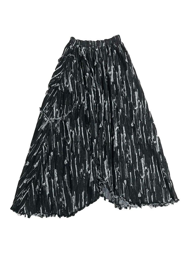 Xitao Female Irregular Skirt Fashion Elastic Waist ZY7970