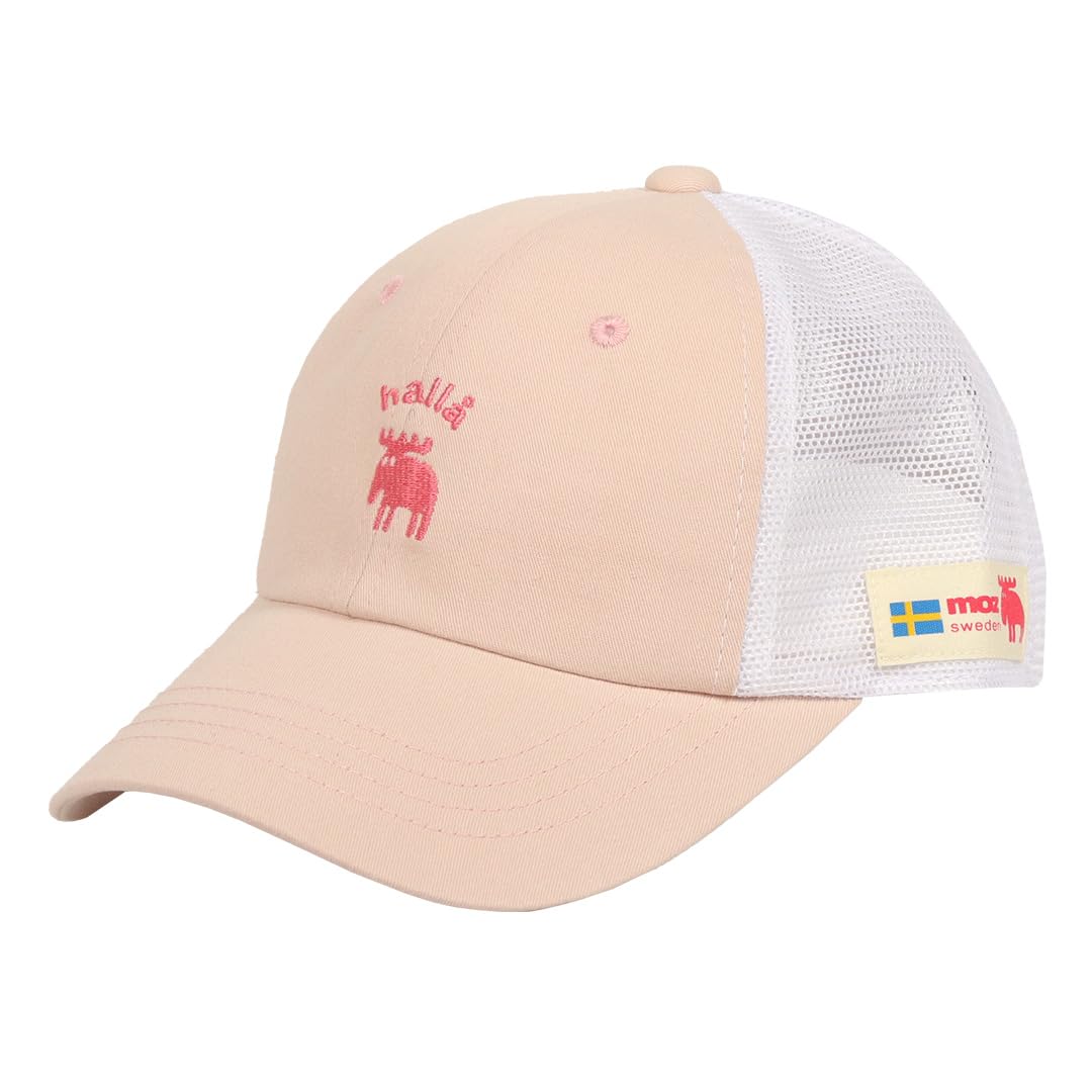 

Кепка-сетка Mozu для мальчиков и бейсболка с логотипом скандинавского бренда, универсальный размер, детская кепка, детская, для девочек, кепка, снепбек, 141-0063, розовая, розовый