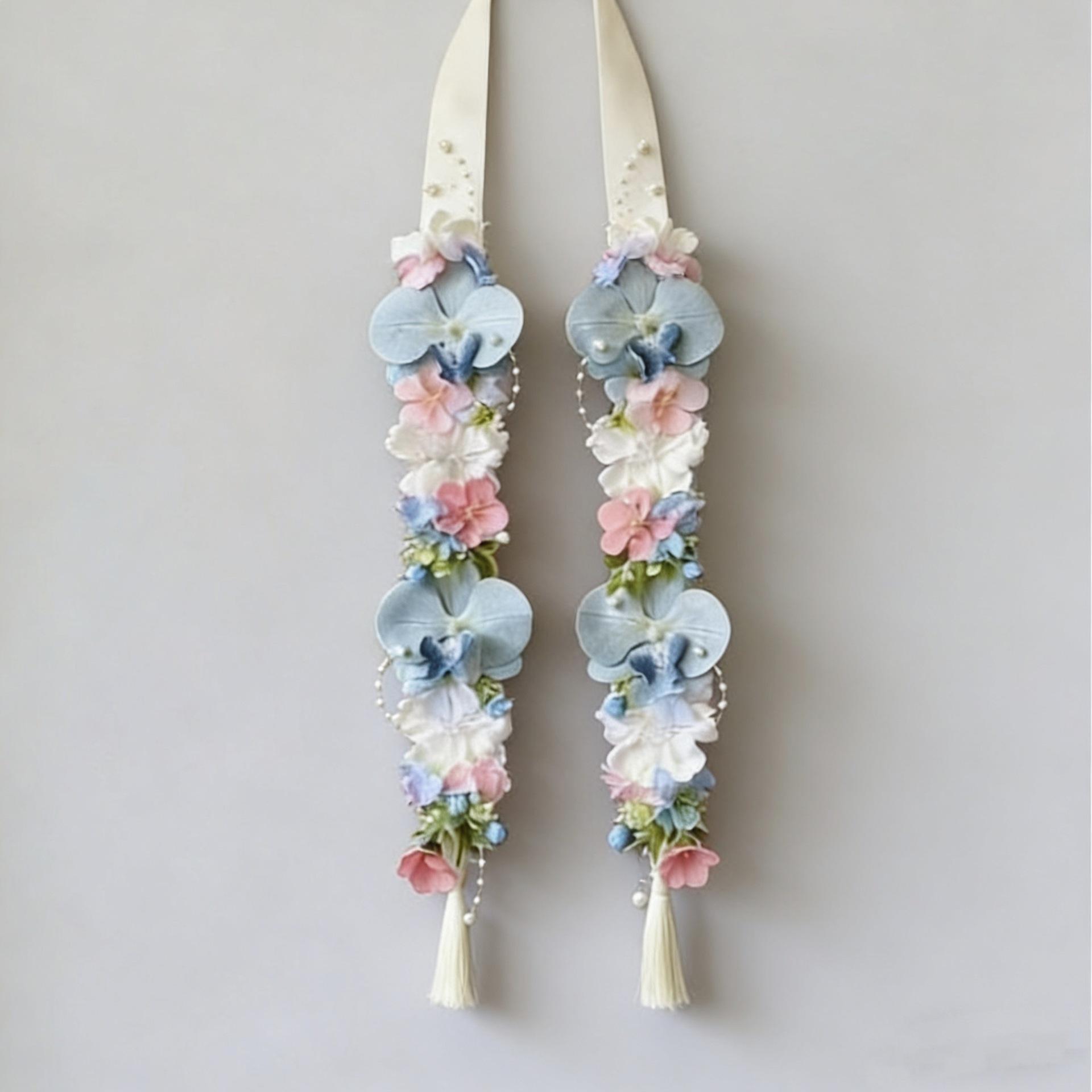 

Realistic Graduation Tie Flowers Artificial Flower Multi-purpose Bridal Shawl Exquisite Decorative Etiquette Ribbon небо синє кольору