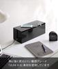 Yamazaki Smart Behind-the-TV Cable Box, Black, Approx. W40 x D15.5 x H14.5cm, Smart Cable Storage, Easy Opening and Closing, 4988