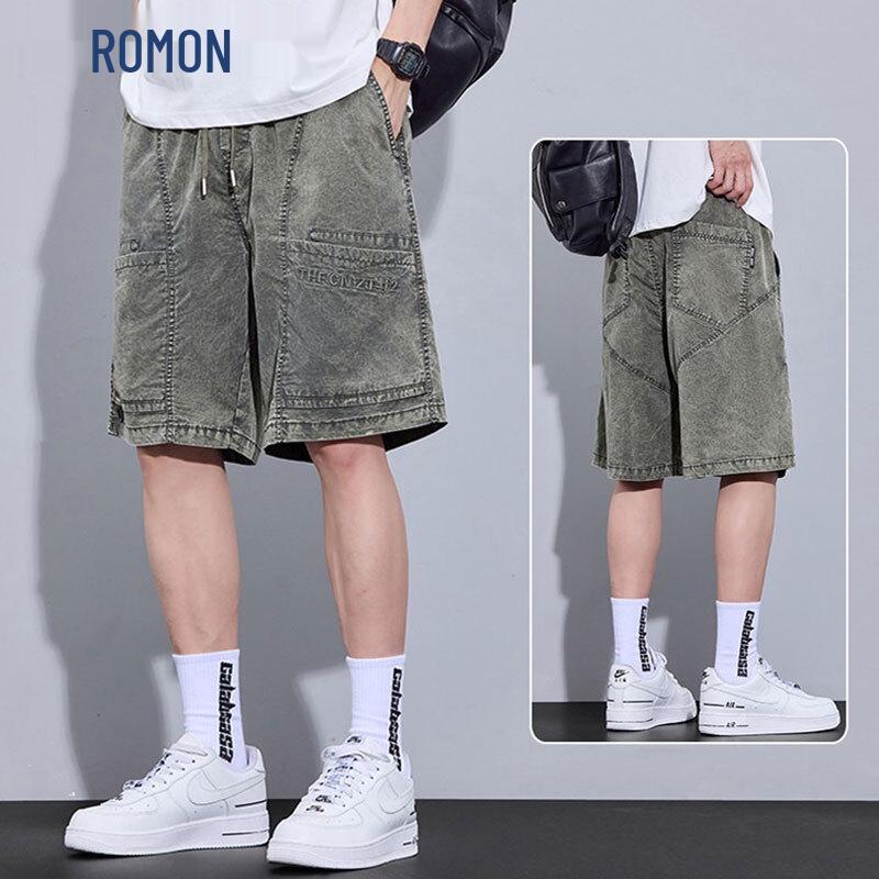 ROMON Men s Tencel Blend Denim Shorts 2XL