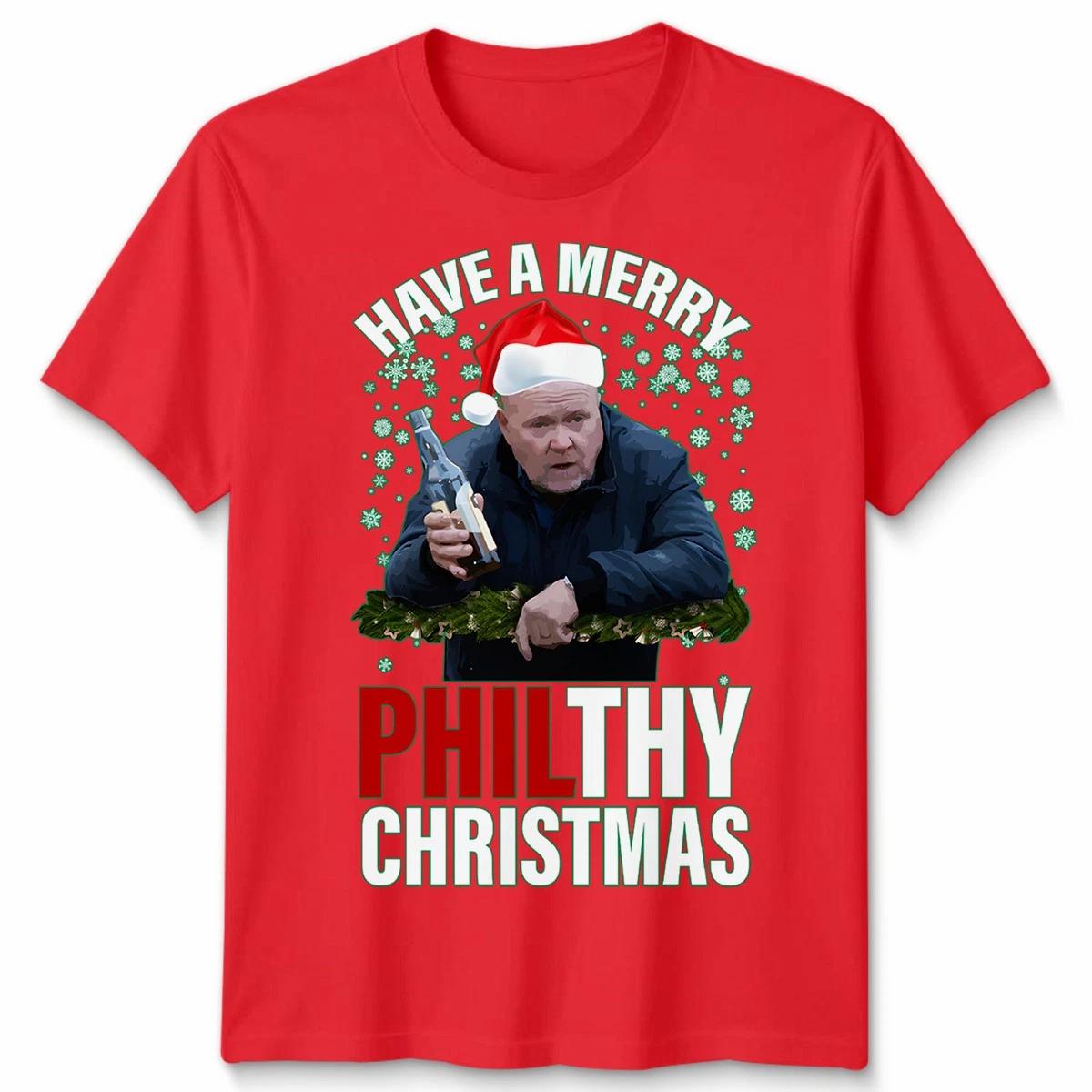 Phil Mitchell Christmas T shirt Funny Ugly Unisex Funny Holiday Tee #MC52 M