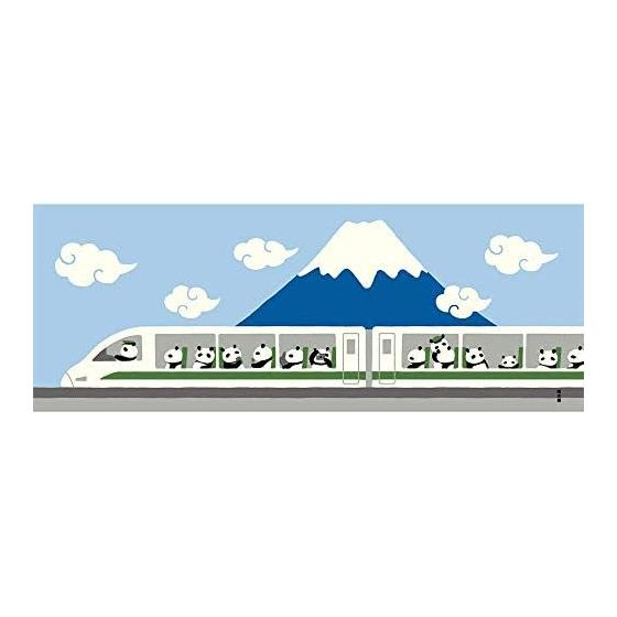 Hamamonyo Tenugui Towel: Panda Train