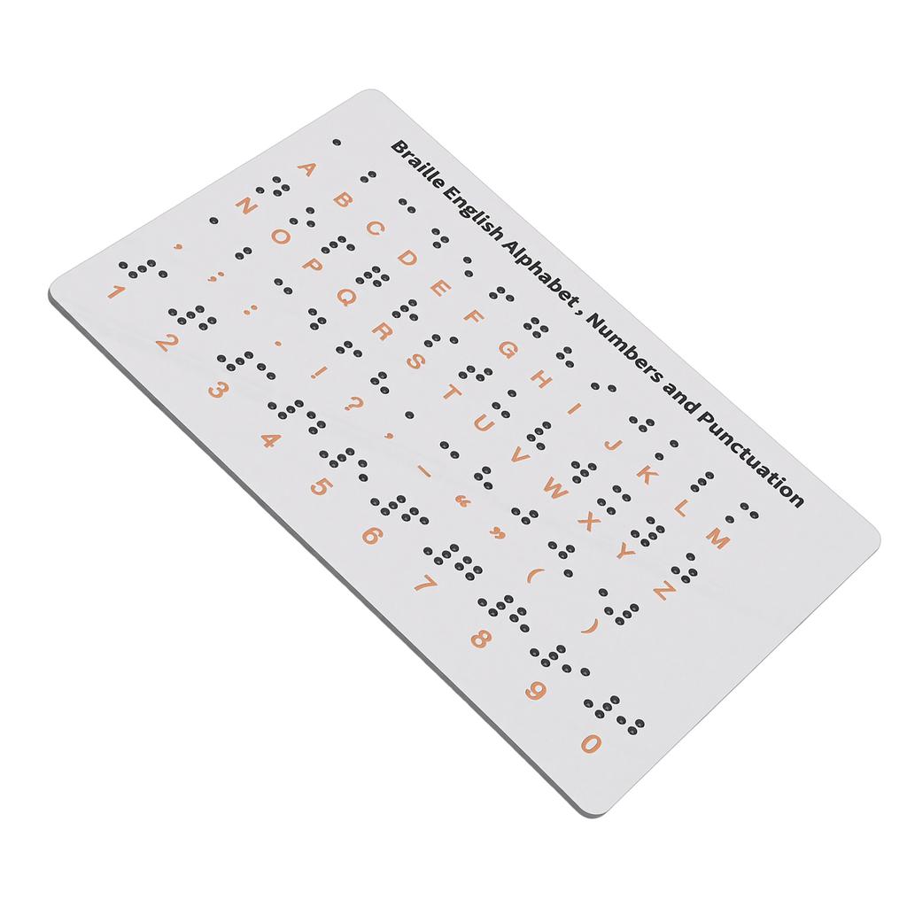 Aluminum Braille Alphabet Board with Raised Dots for Beginners Learning Tool Braille Education Board
