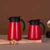 New Simple 304 Stainless Steel Coffee Thermos Flask with Portable Handle, Large Capacity, and Duckbill Spout