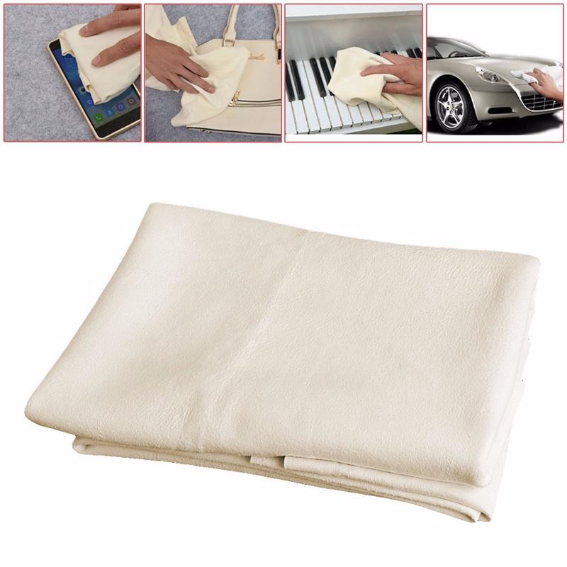 38*52CM Natural Shammy Chamois Leather Car Cleaning Towels Drying Washing Cloth New Arrival