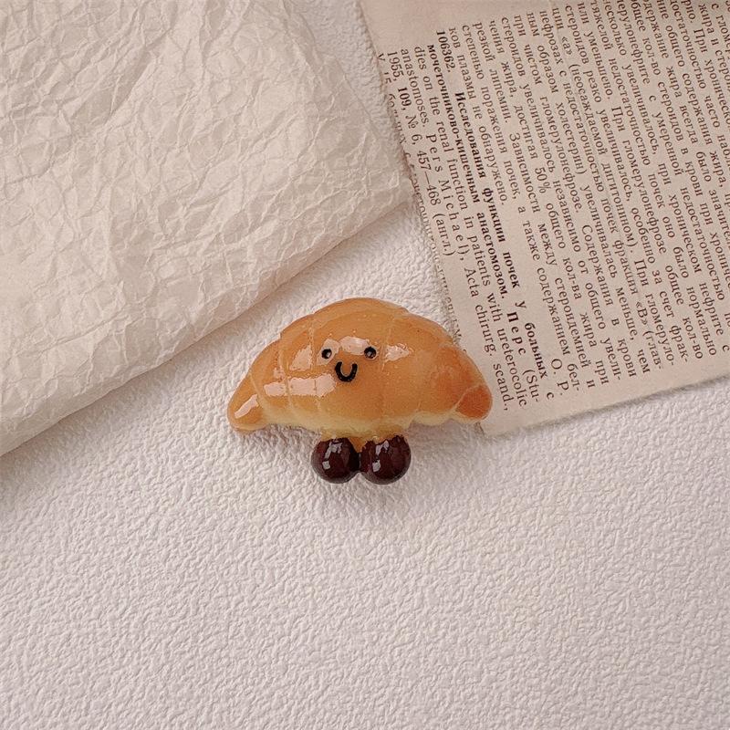 Baby Girls Cute Simulation Food Hairclip Kids Resin Croissants Waffles Cookies Hairpin For Children Accessory