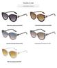 Women's Retro Cat Eye UV Protection Sunglasses with Metal Temple Hollow-out Design