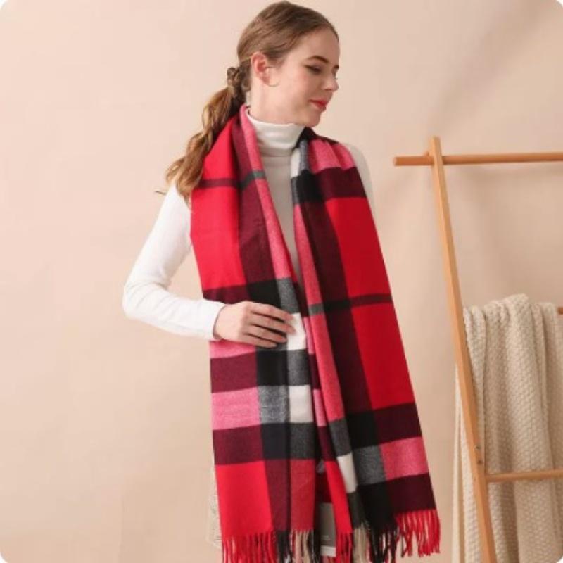 190*70cm Χειμερινό Κασκόλ Γυναικείο Κλασικό Πλεκτό Κασκόλ Pashmina Μαλακά Γυναικεία Κασκόλ και Σάλια από Κασμίρ Μαντήλι Πετσέτα 2024