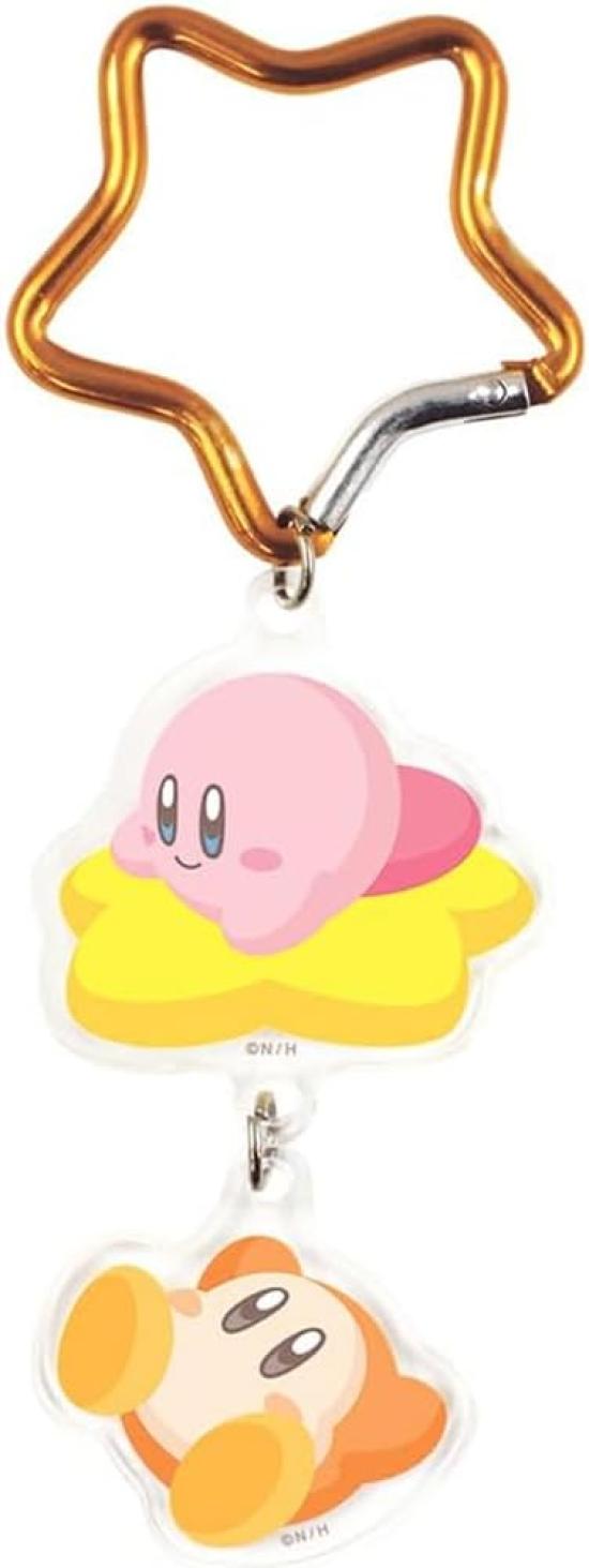 

[Tee s Factory] Kirby of the Stars Acrylic Keychain with Carabiner, Warp Star