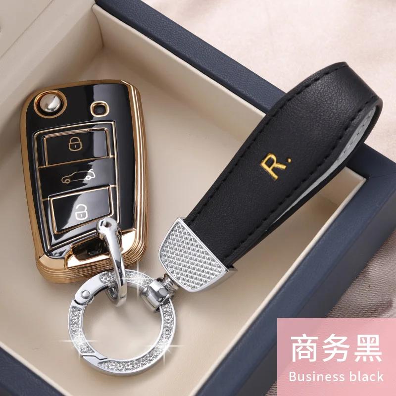 New Tpu Car Key Case Cover Protect Shell Bag For Vw Volkswagen Golf 7 Mk7 Tiguan Mk2 Seat Ateca Leon Fr 2 Ibiza Skoda Octavia