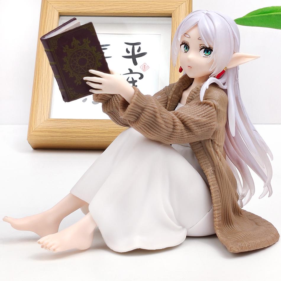 12CM Frieren Beyond Journey End Anime Figure Desktop Cute Night-suit Action Figurine Collection Model Toys s Kid Friendly Entertaining Fun Play Safe