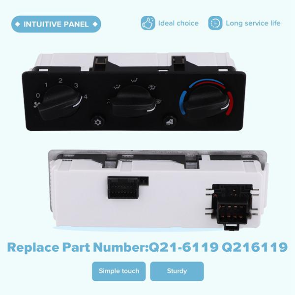 Q21-6119: Left-Hand Drive Peterbilt 337/348/389 AC Control Panel Compatible None