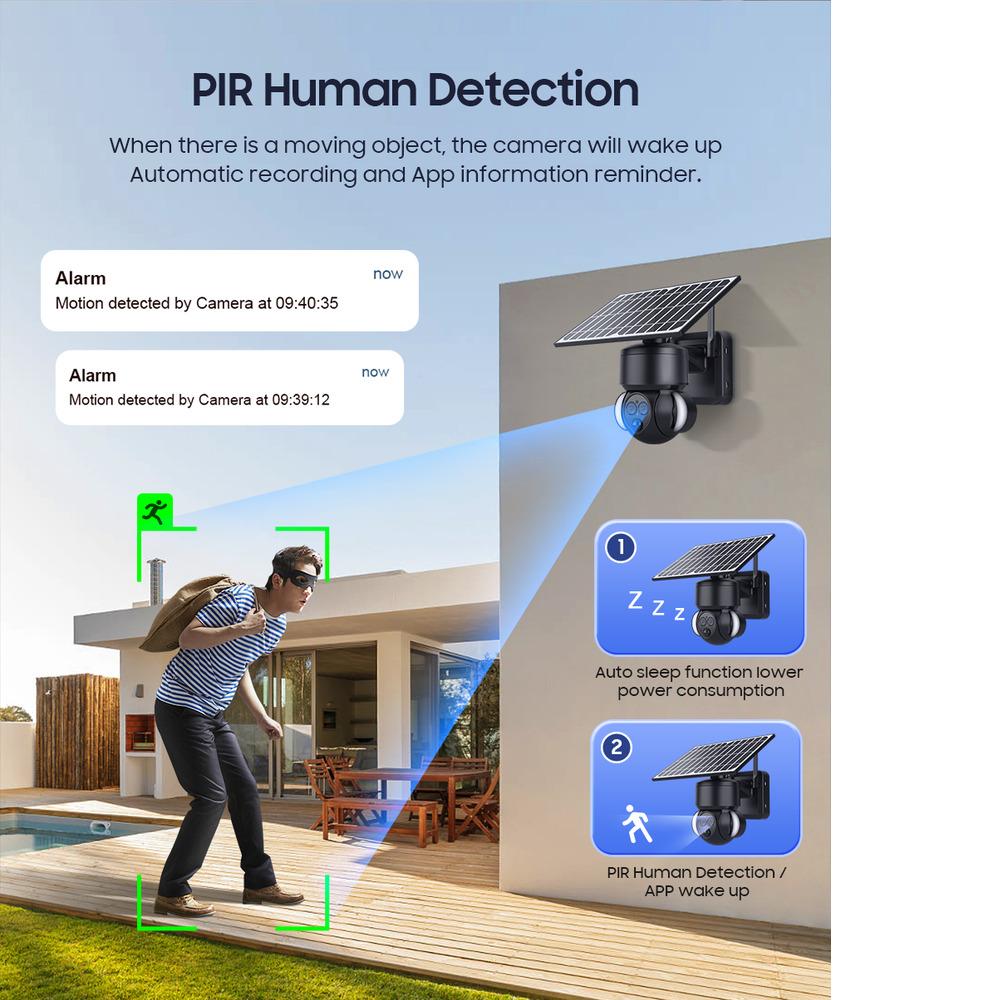 4K Solar Charge 8MP HD IP Camera 4G PTZ Dual Lens 12X Zoom Outdoor Waterproof Security CCTV Cam WIFI Surveillance Camera