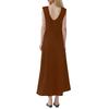 Ladies Fashion Color Sleeveless Dress Long Dress