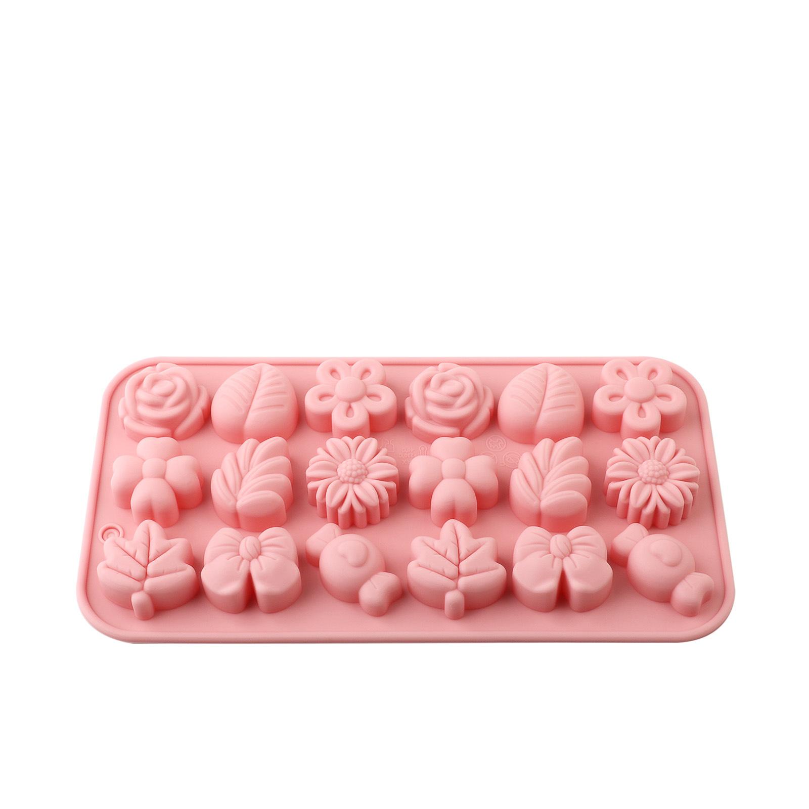 Bow Mold Easy-Release Candy Mold Flower Mold Versatile For Chocolate Making Dessert Making Gift розовый