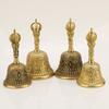 "Brass Hand Rattle with Five Bells for Home or Shop Use"