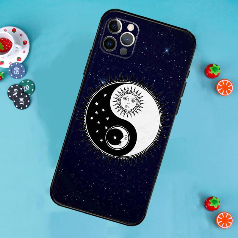 SUN AND MOON Mystic Zodiac Phone Case For iPhone 17 Air 14 16 15 11 12 13 Pro Max 12 13 mini 15 16 Plus 16e Cover Funda