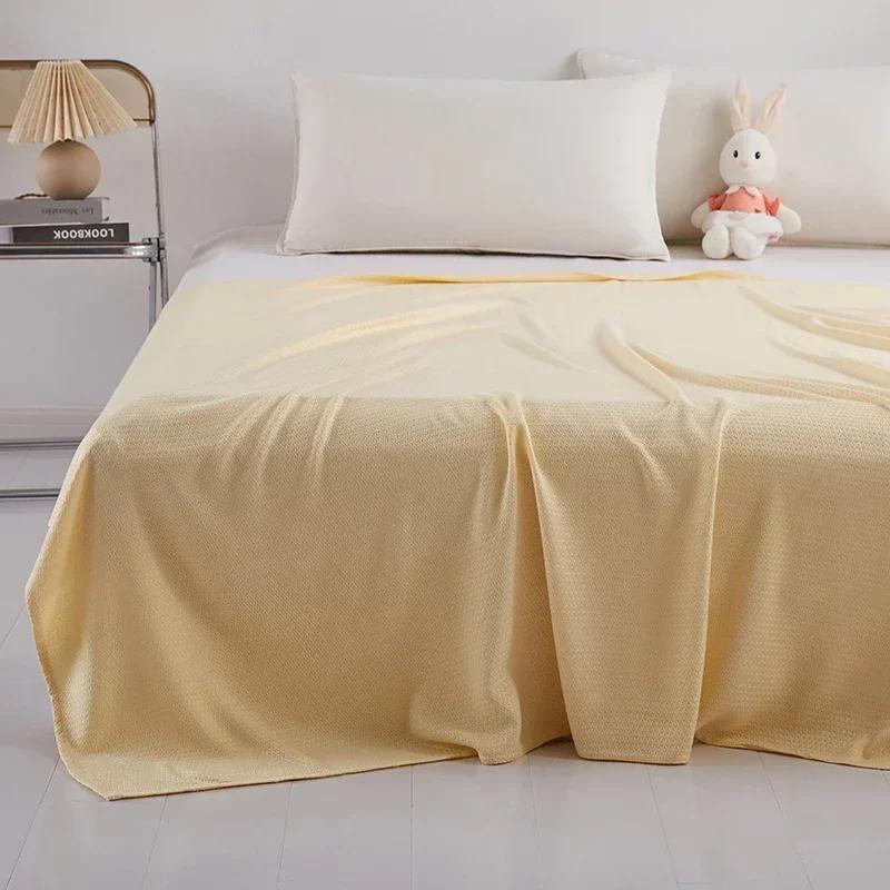 100% Bamboo Fiber Summer Blanket Pure Natural Plant Cooling Quilt Air Condition Comforter Thin Diamond Grid Lightweight Duvet