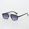 Women Trendy Luxury Steampunk Sunglasses Fashion Metal Double-Bridge High-End Large-Frame Shades Eyewear Classic Driving Shades