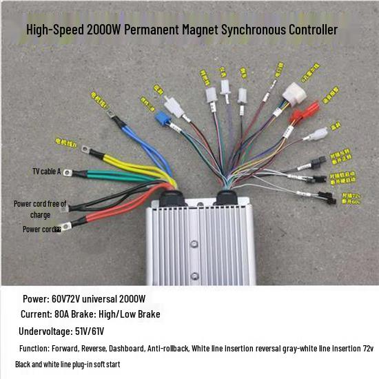 

Nanpu High-Speed 2000W Electric 3/4-Wheel Vehicle Motor - New Energy Permanent Magnet Synchronous DC Motor