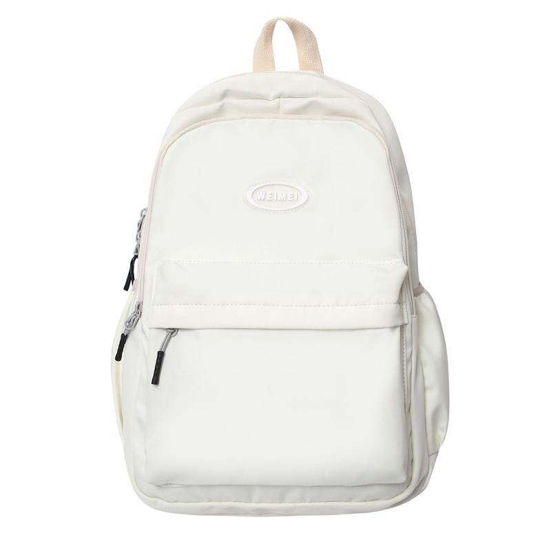 

Student Schoolbag Shoulders with Spine Protection Female High School Students Junior High School Solid Color Backpack Campus Girl Backpack