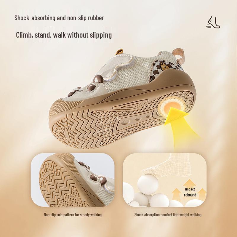 Spring 2026 Toddler Soft Sole Non-Slip Breathable Cartoon Mesh Shoes for Boys & Girls