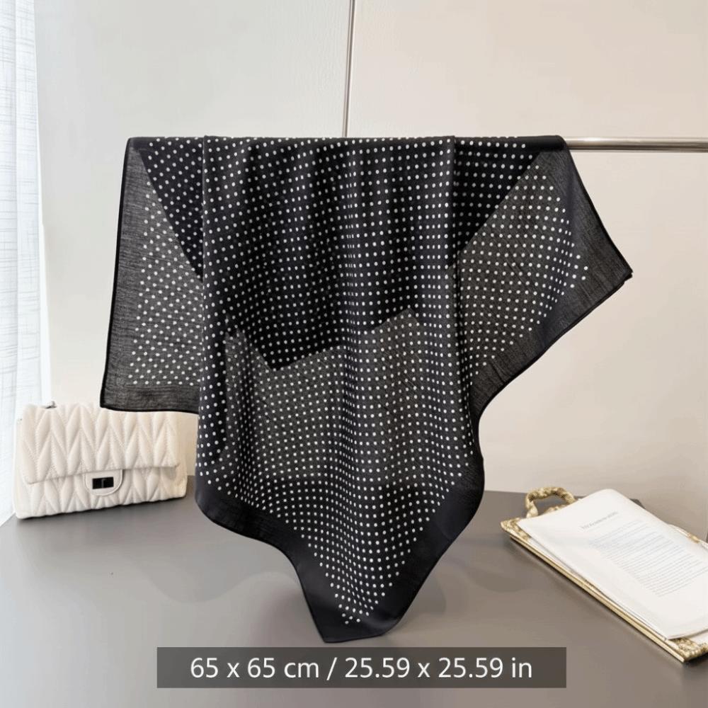 New 65*65cm Head Scarf Cotton Feel Polka Dot Foulard Bandana Women Hijab Square Neckerchief Headscarf Spring Autumn Wraps