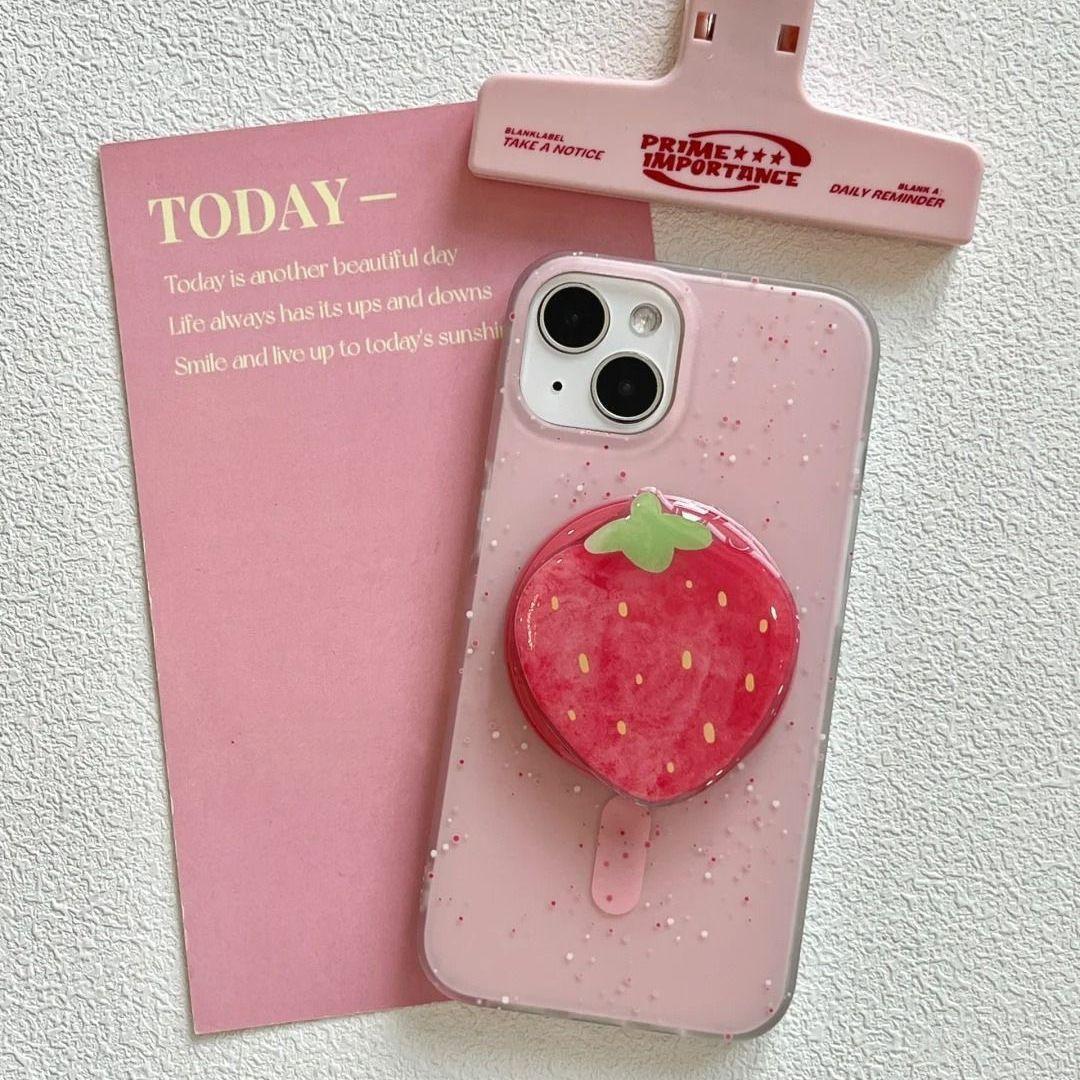 

Чехол-держатель с магнитным держателем для телефона Apple iPhone 16 ProMax - кремовый, желтый, зеленый, яблочно-грушевый, силиконовый чехол для телефона iPhone Apple 16Promax