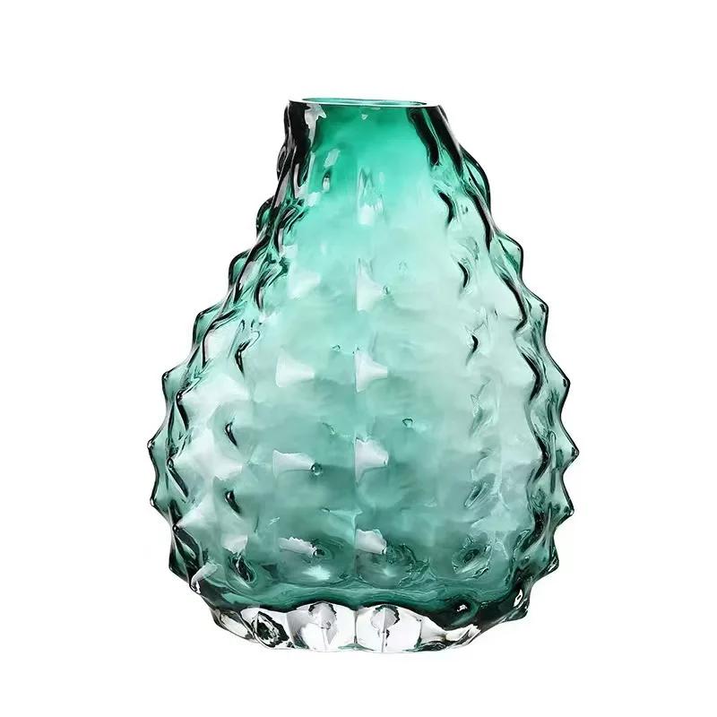 Creative Glass Vase Thorn Geometric Transparent Flower Vase Cactus Shape Terrarium Hydroponic Accessories Home Decoration