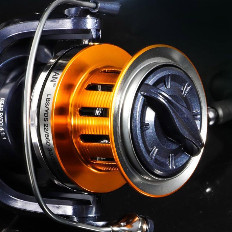 Mavllos TE Surf Spinning Fishing Reel Speed Ratio 4.1:1 Bearings 10+1 Metal Brake Pads Super Smooth Long-distance Casting Metal Fishing Reel