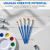 100/130/160/180/200Pcs Painting Brushes Set Art Flat Tip Round Nylon Hair Paint Brush For Acrylic Watercolor Kids/Artists