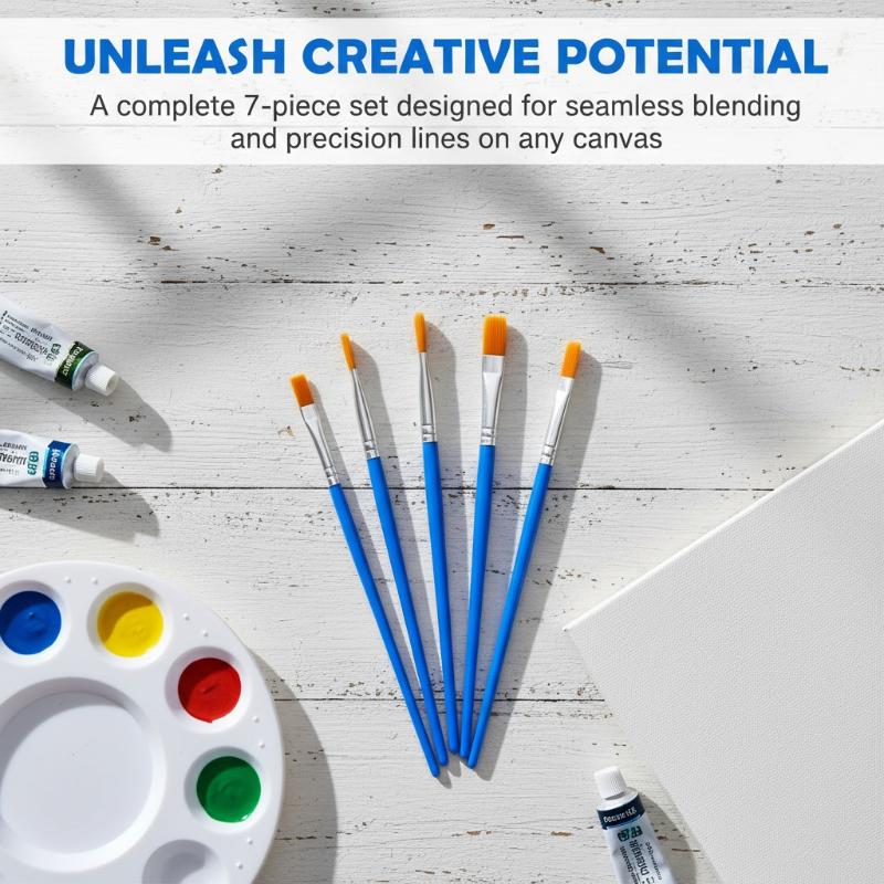 100/130/160/180/200Pcs Painting Brushes Set Art Flat Tip Round Nylon Hair Paint Brush For Acrylic Watercolor Kids/Artists