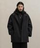 Rugged House Single Bold Balmacaan Half Coat Black