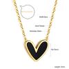 Dainty Shell Jewelry Gold Plated Necklace Women Custom Engraving Pendant Necklace Fashion 316L Stainless Steel Heart Necklaces