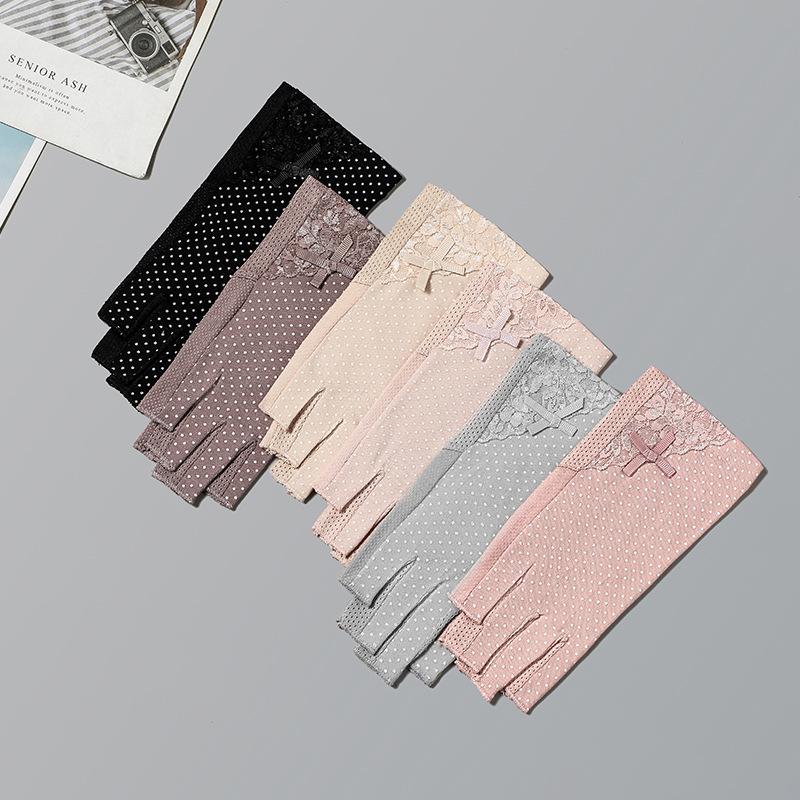Women's 7020 Fingerless Non-Slip Touchscreen Sun Protection Cycling & Driving Gloves