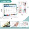 Mini Desk Calendar 2026-2027 with Stickers, 18 Months Standing Flip Small Desk Calendar 8" x 6" Runs from January Until July 2027 Mini Desktop