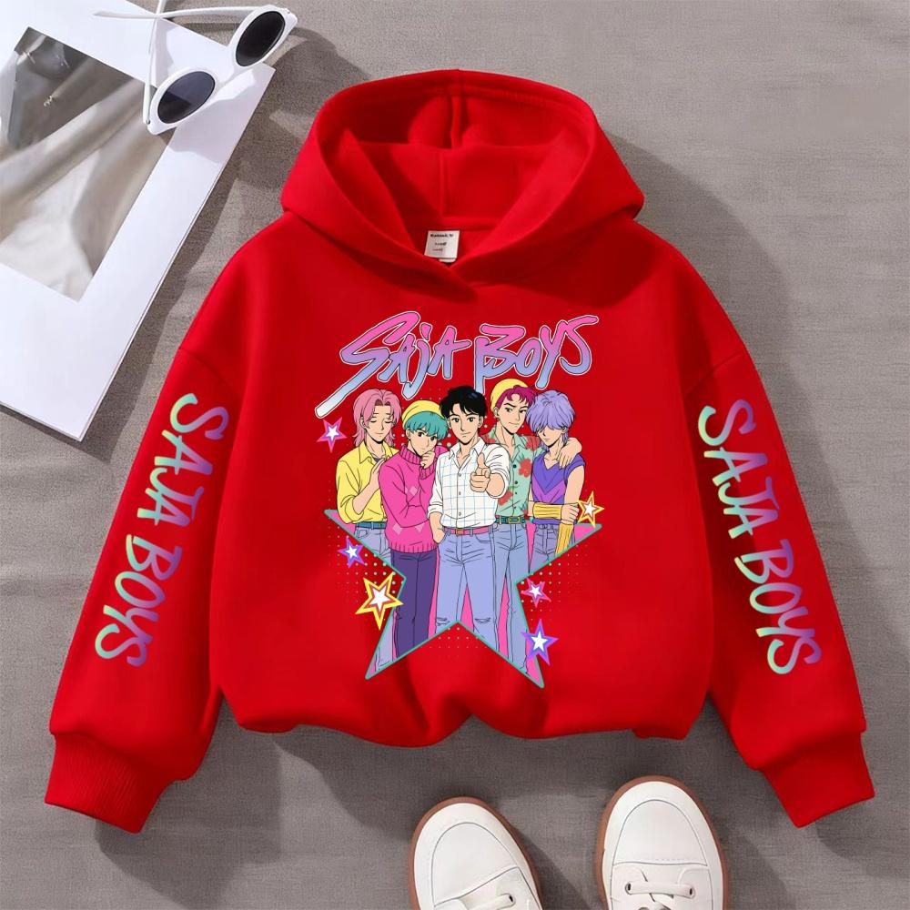 Kpop Witch Hunting Children's Clothing, Girls' Spring and Autumn Hoodies, Fashionable and Versatile Sportswear