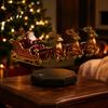 Decorazioni Natalizie Stagionali Moderne Slitta di Babbo Natale Galleggiante, Slitta Volante Levitazione Magnetica Decorazioni di Natale, Idea Regalo Innovativa Claus da Tavolo