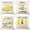 New Spring and Summer Pillow Cases Linen Yellow Lemon Truck Print Home Pillow Cushion Combination