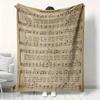 1pc Music Blanket - Plush Flannel Throw with Hymn Lyrics & Sheet Music Design Warm All-Season Cozy Blanket for Christmas Birthdays