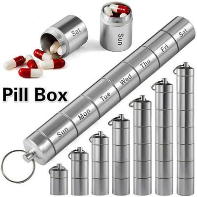 Weekly Pill Organizer Pill Box 7 Day Pill Case Sleek Crush-Resistant Medicine Organizer Dispenser Weekly Pill Box Portable