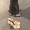 2025 Summer New Stiletto Women's Sandals Fashion Sandals Super Fire Transparent High-heeled Slippers Women's Wear