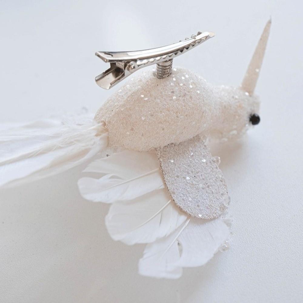 2pcs Beautiful Feather Birds Ornaments Realistic Artificial Birds Pendants Party Decoration